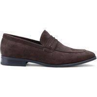Herren Slipper aus braunem Wildleder