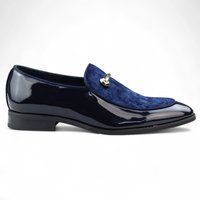 Elegante blaue Samt Slipper