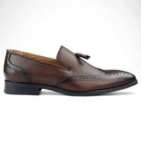 Herren Mokassin Loafer mit Textur und Quaste