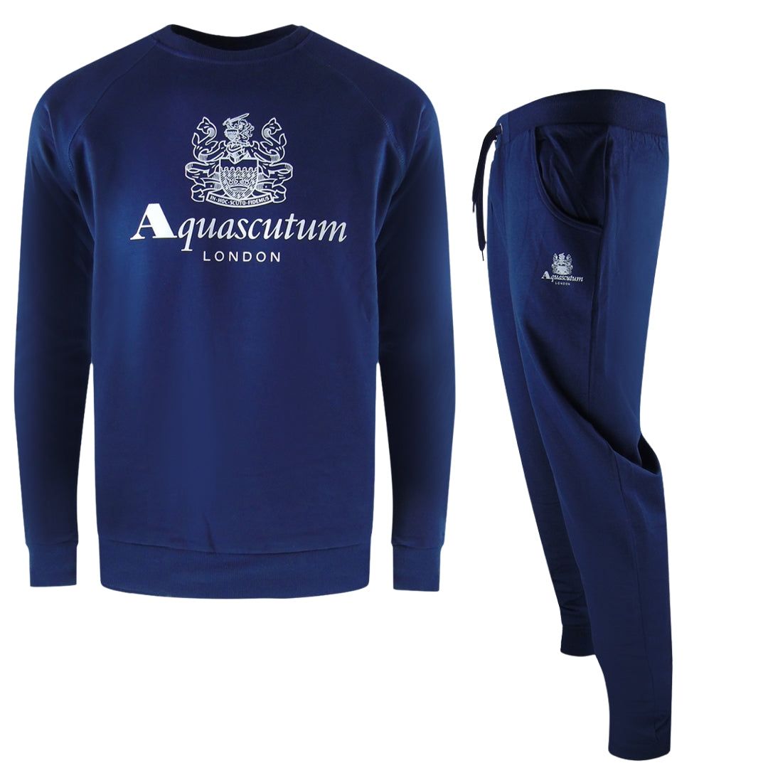 Marineblaues Aquascutum Trainingsanzug-Set