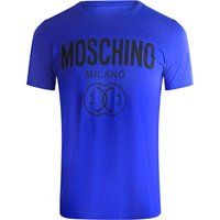 Blaues T-Shirt mit Grafikprint aus Baumwolle