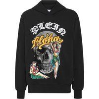 Aloha Totenkopf Print Baumwoll-Hoodie
