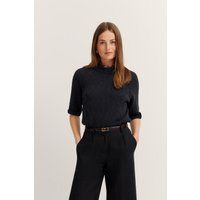 Damen Sommer Strickoberteil aus Baumwoll-Leinen