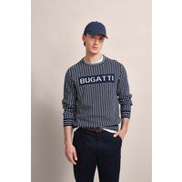 Herren Jacquard Strick Logo Pullover