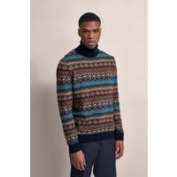 Mehrfarbiger Fair Isle Rollkragenpullover