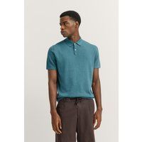 Feines Strick Kurzarm Poloshirt