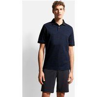 Gestreiftes Baumwoll-Poloshirt mit Logo