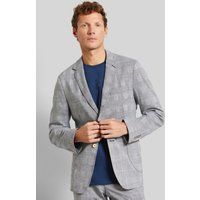 Leichter karierter Blazer aus Leinenmischung