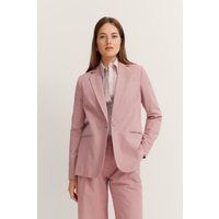 Taillierter Ein-Knopf-Blazer aus Baumwollleinen