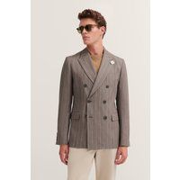 Herren Zweireiher Blazer mit Streifen