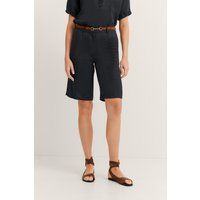 Damen Leinen Bermuda Shorts