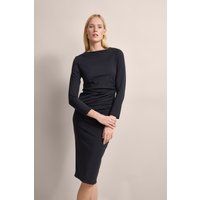 Elegantes, gerafftes Jersey-Midikleid