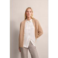 Zweifarbiger Cardigan aus Alpakawollmischung