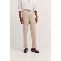 Herren-Anzughose mit Tapered Fit und Stretch