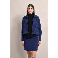 Kurze Jacke aus Baumwollmischung mit Tasche
