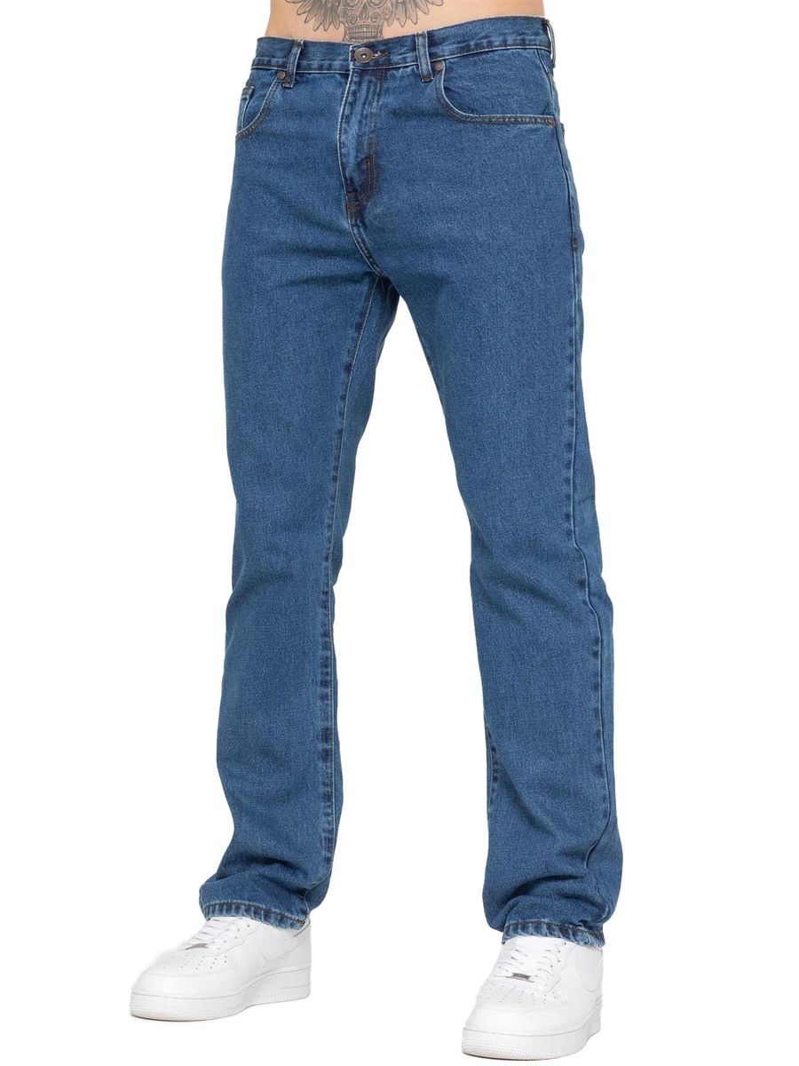 Herren Straight Leg Jeans Denim