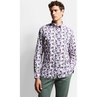 Herren Hemd mit Blumenmuster und Knopfleiste