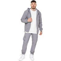 Graues Windbreaker-Cargo-Set für Herren
