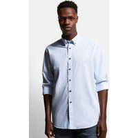 Herren Freizeithemd mit hellblauem Grafikdruck