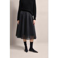 Eleganter Mesh Midi Rock mit elastischem Bund