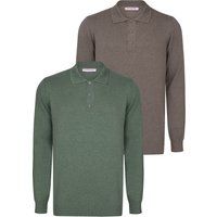 Langärmeliges Herren-Polo-Strickshirt