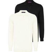 Langärmeliges Herren-Polo-Strickshirt