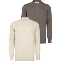 Langärmeliges Herren-Polo-Strickshirt