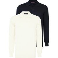 Langärmeliges Herren-Polo-Strickshirt