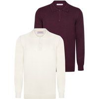 Langärmeliges Herren-Polo-Strickshirt
