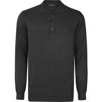 Herren Strickpolo Langarmshirt