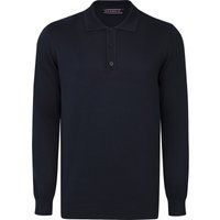 Herren Strickpolo Langarmshirt