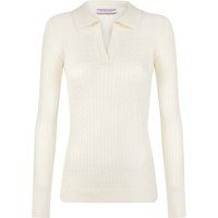Zopfstrickpullover mit Polokragen