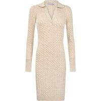 Langärmliges Zopfstrickkleid