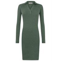 Langärmliges Zopfstrickkleid