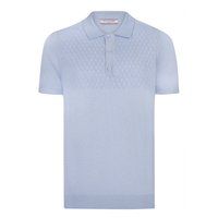 Kurzärmeliges Poloshirt mit Rautenmuster