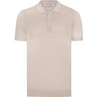 Kurzärmeliges Poloshirt mit Rautenmuster
