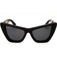 Eckige Cat-Eye-Sonnenbrille in Schwarz