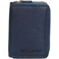 Leder-Bifold-Geldbörse mit Reißverschluss