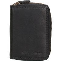 Leder-Bifold-Geldbörse mit Reißverschluss