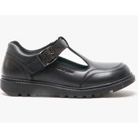 Hush Puppies Kerry Senior Mädchenschuhe Aus Schwarzem Leder