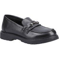 Hush Puppies Lydia Senior Mädchenschwarze Slipper Aus Leder