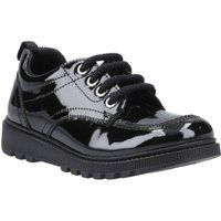 Hush Puppies Keeley Mädchenschuhe Aus Schwarzem Leder Mit Schnürung