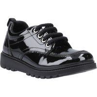Hush Puppies Keeley Mädchenschuhe Aus Schwarzem Leder Mit Schnürung