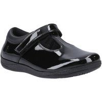 Hush Puppies Caitlin T-Bar Mädchenschuhe Aus Schwarzem Leder