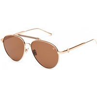 Runde Sonnenbrille im Pilotenstil mit Brauensteg