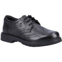 Hush Puppies SALLY SENIOR 2 Mädchen Brogues Aus Schwarzem Leder