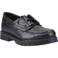 Hush Puppies Lucy Mädchenschwarze Bootsschuhe Aus Leder