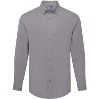 Premier - "Supreme" Hemd für Herren, Oxford-Stil, Langärmlig (Stahlgrau)