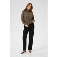 Brauner Rollkragenpullover Baggy Fit