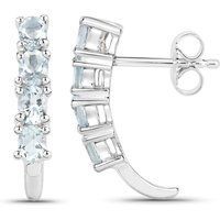 Aquamarin Sterling Silber Ohrhänger